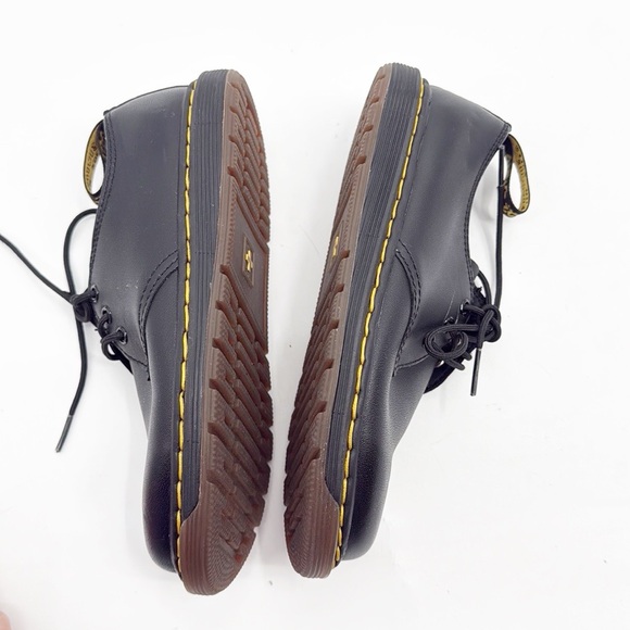 Dr Martens Cavendish Black Leather Flats Youth Junior size 1 Lace Up Loafer NWOT - Picture 5 of 13